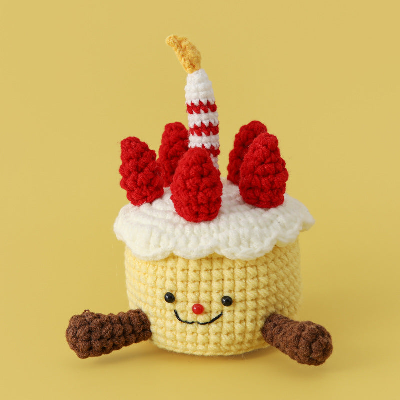 Handmade Crochet Birthday Cake Decoration