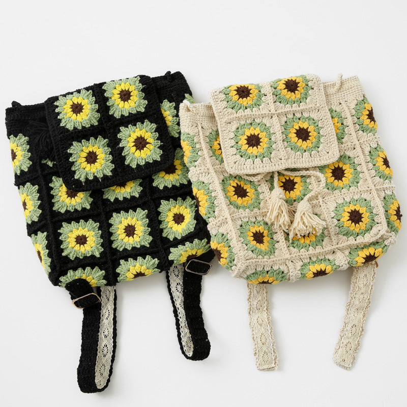 Crochet Sunflower Backpack