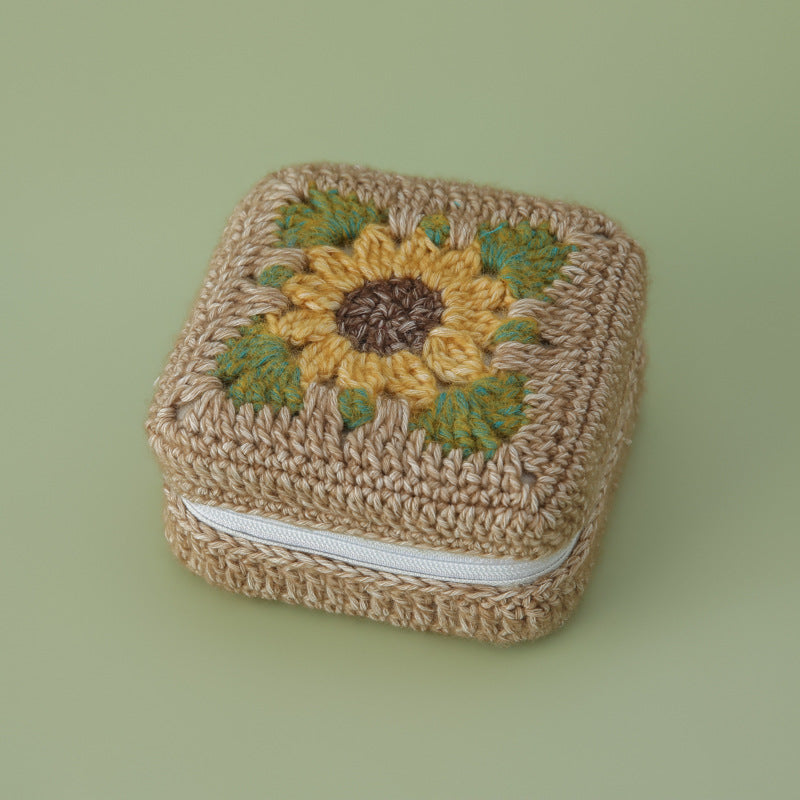 Handmade Floral Crochet Jewelry Box