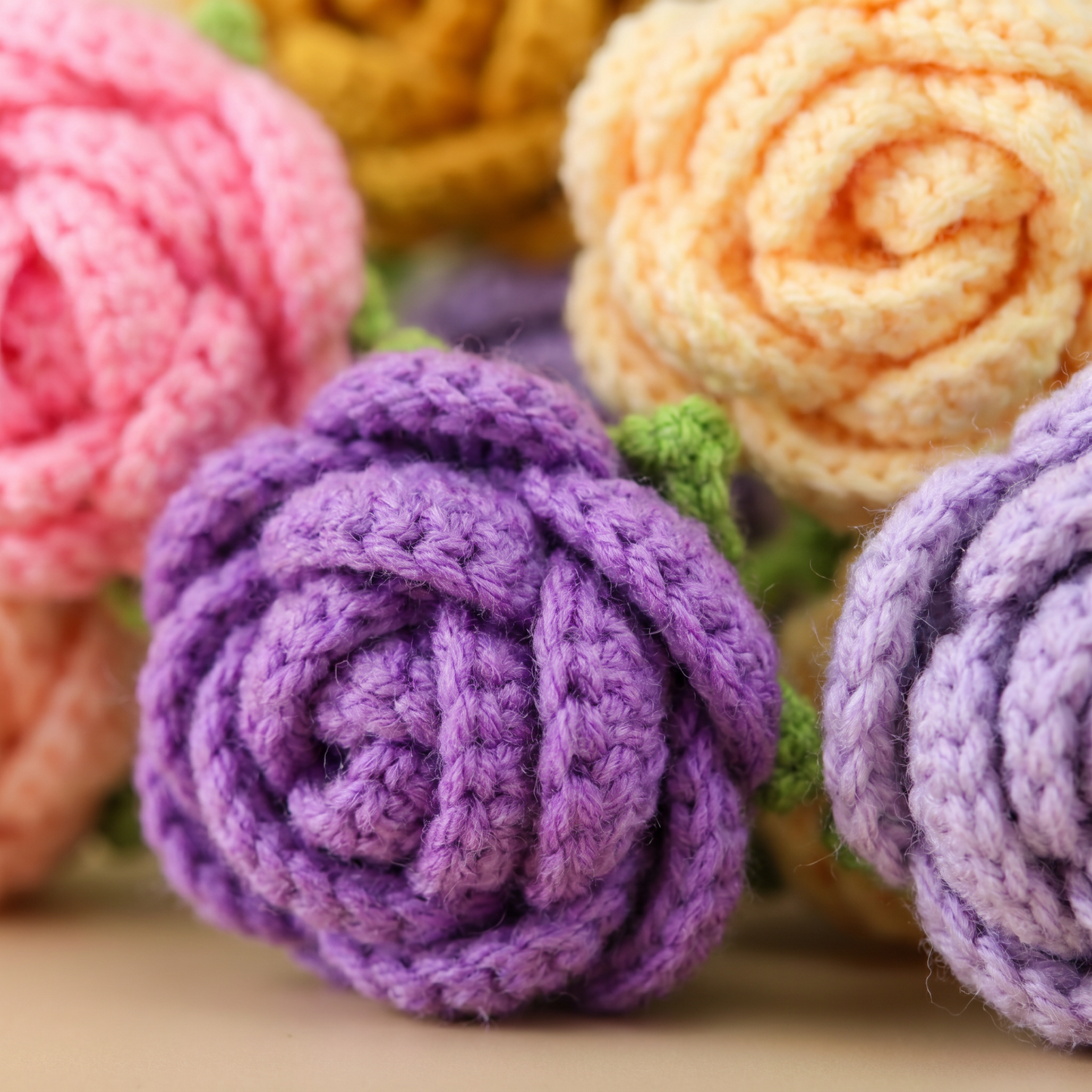 Handmade Crochet Rose Bouquet