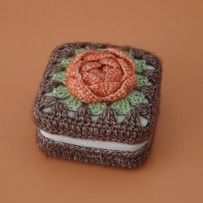 Handmade Floral Crochet Jewelry Box