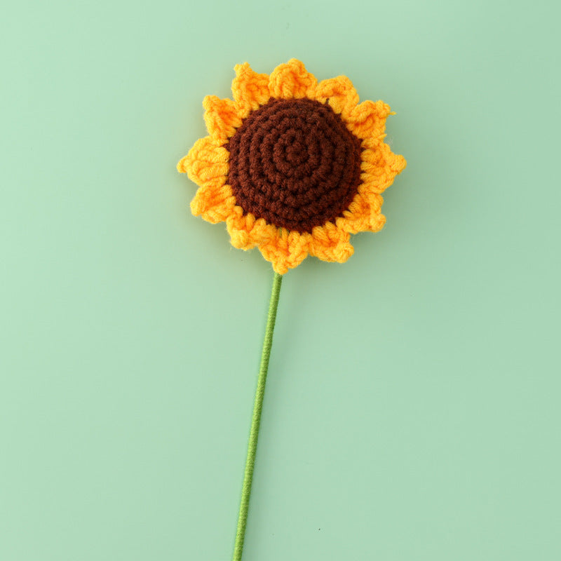 Handmade Crochet Sunflower Stems
