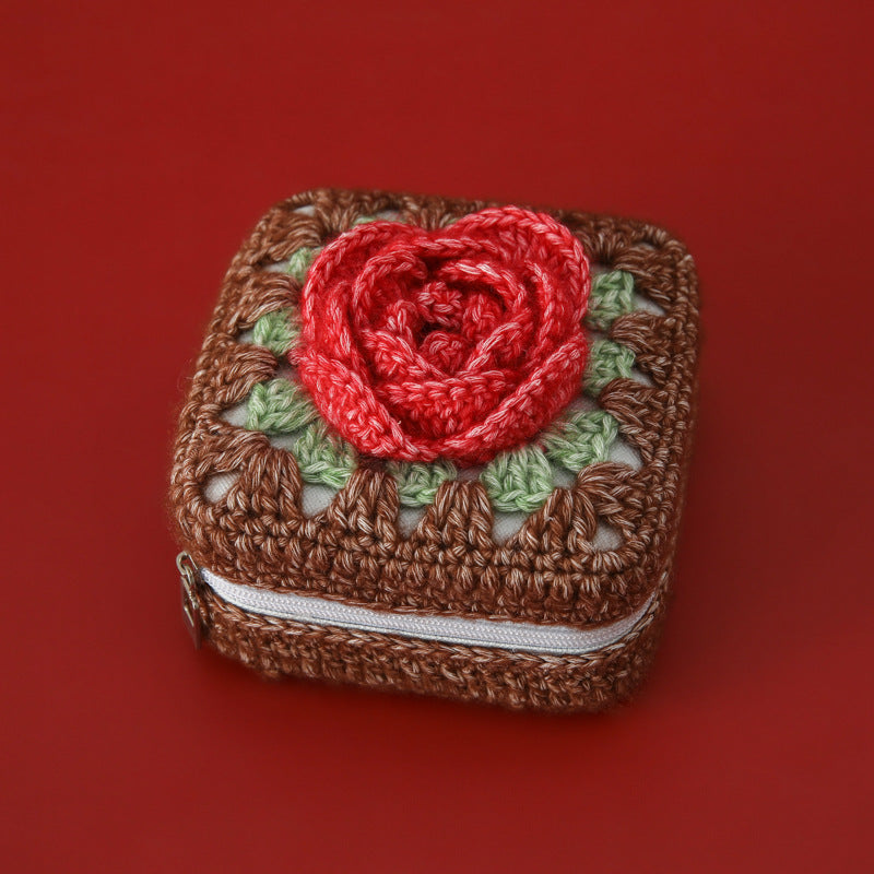 Handmade Floral Crochet Jewelry Box