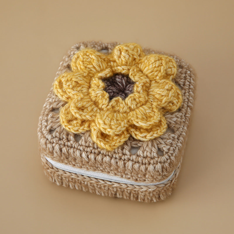 Handmade Floral Crochet Jewelry Box