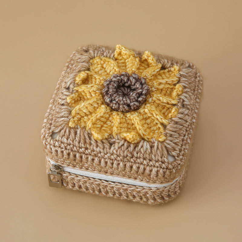 Handmade Floral Crochet Jewelry Box