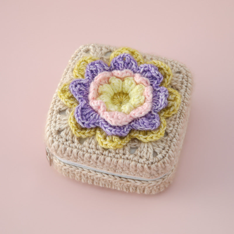 Handmade Floral Crochet Jewelry Box