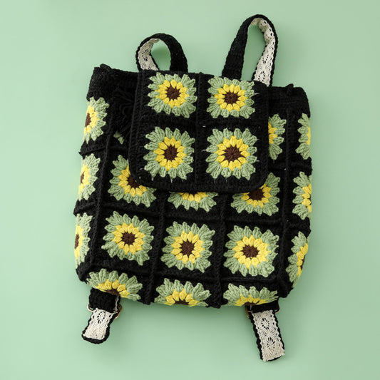 Crochet Sunflower Backpack