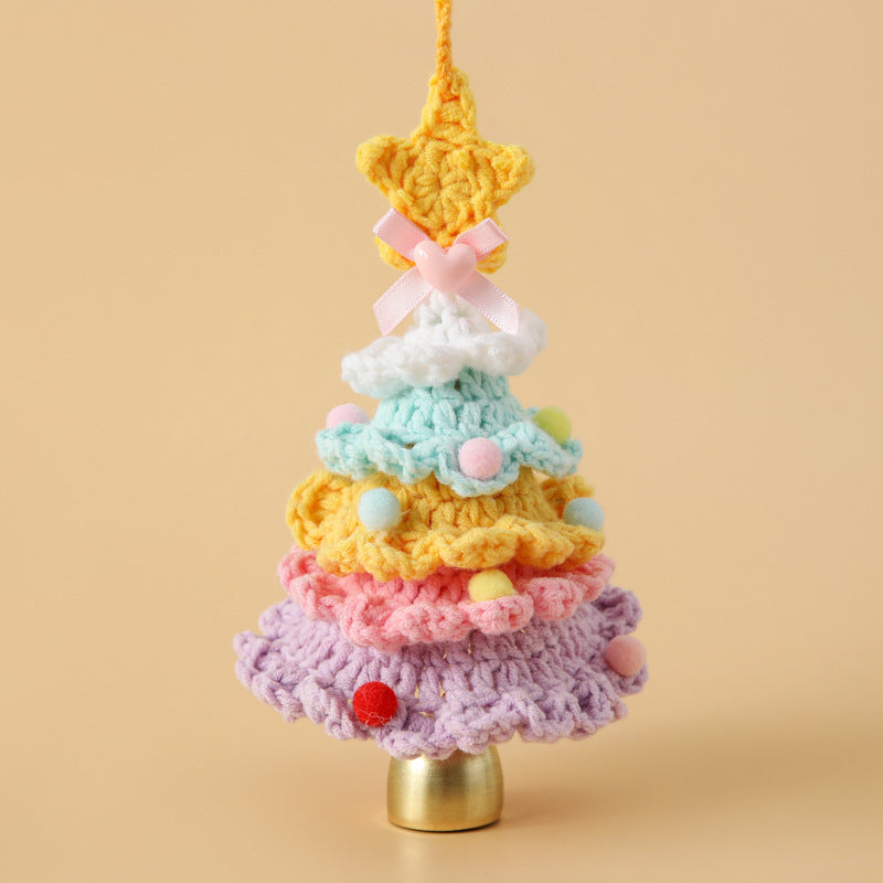 Crochet Christmas Tree Car/Bag Hanging Ornament