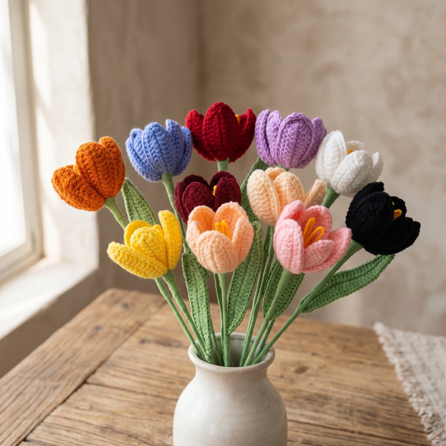 Handmade Crochet Tulip Bouquet