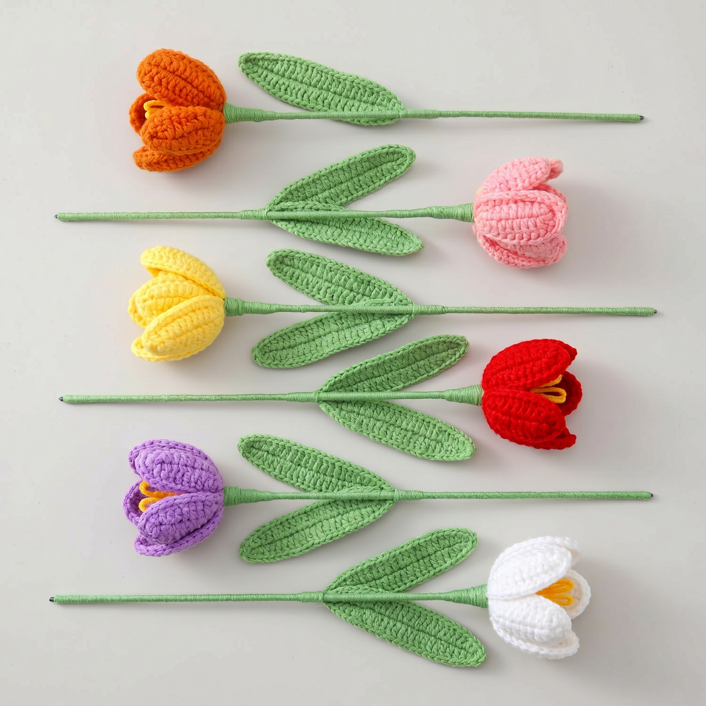 Handmade Crochet Tulip Bouquet