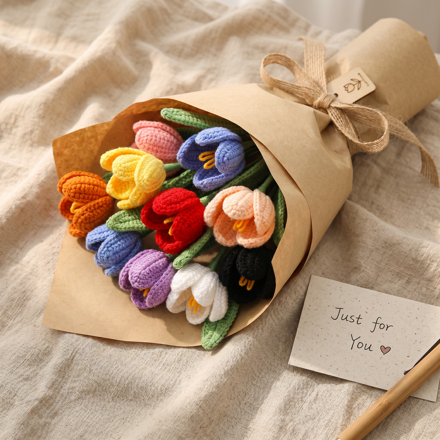 Handmade Crochet Tulip Bouquet