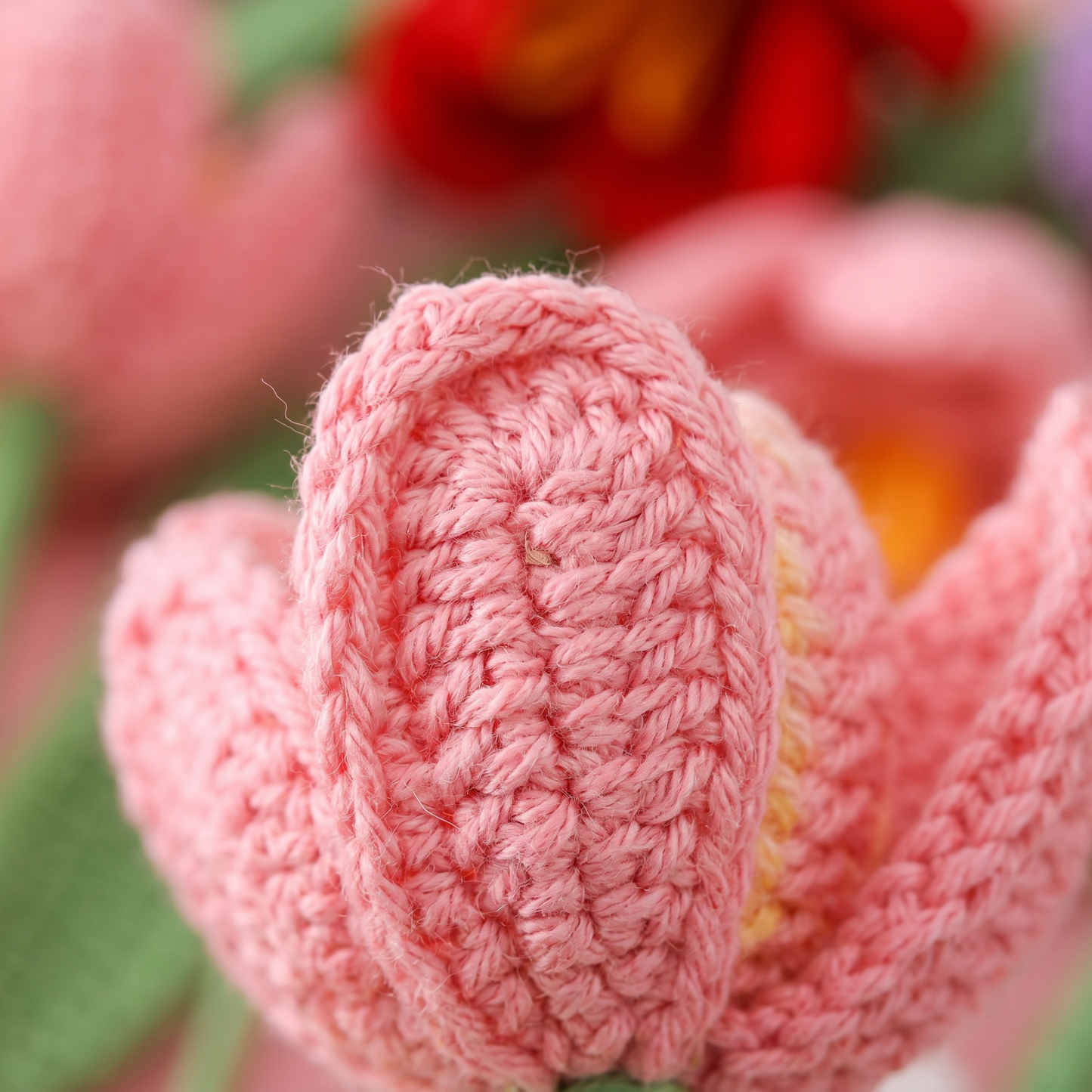 Handmade Crochet Tulip Bouquet