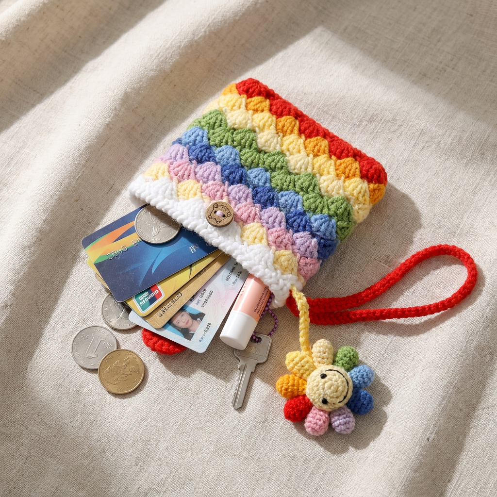 Handmade Crochet Mermaid Card Wallet