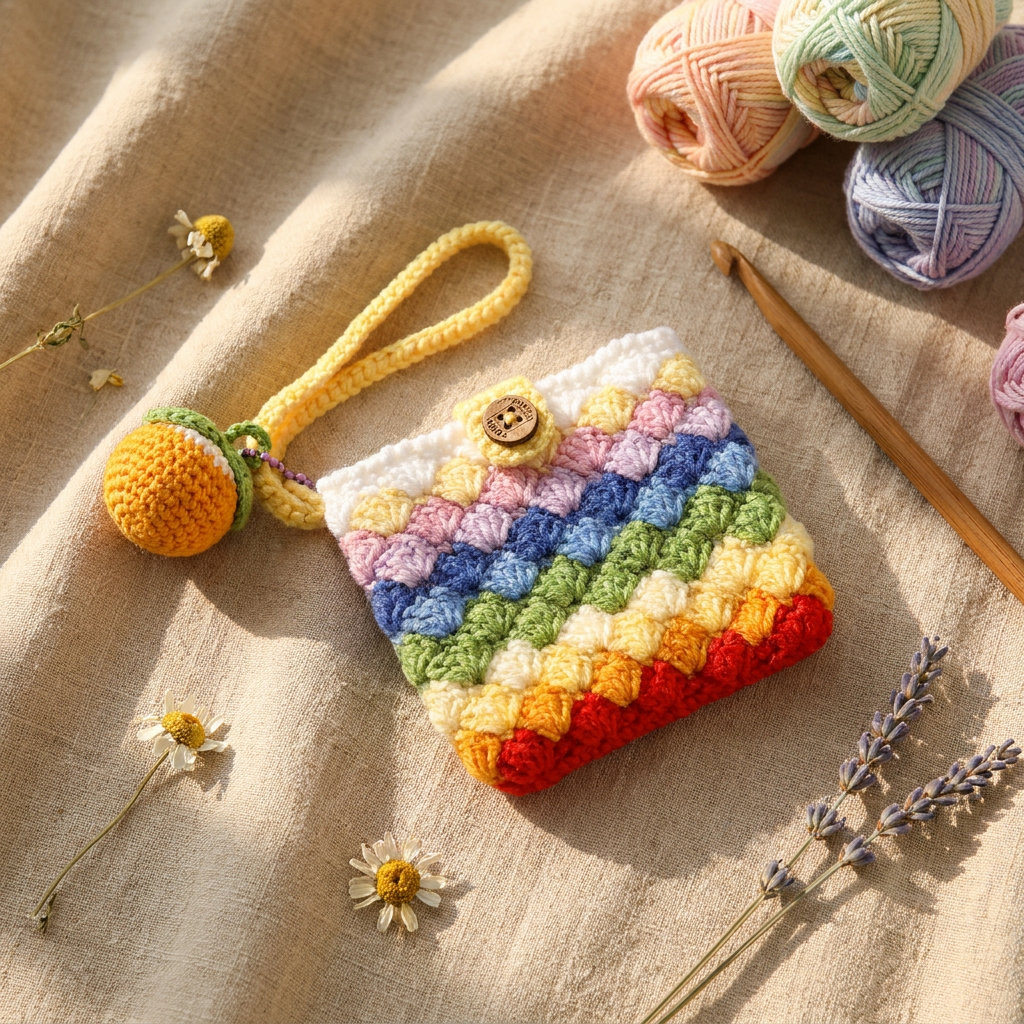Handmade Crochet Mermaid Card Wallet