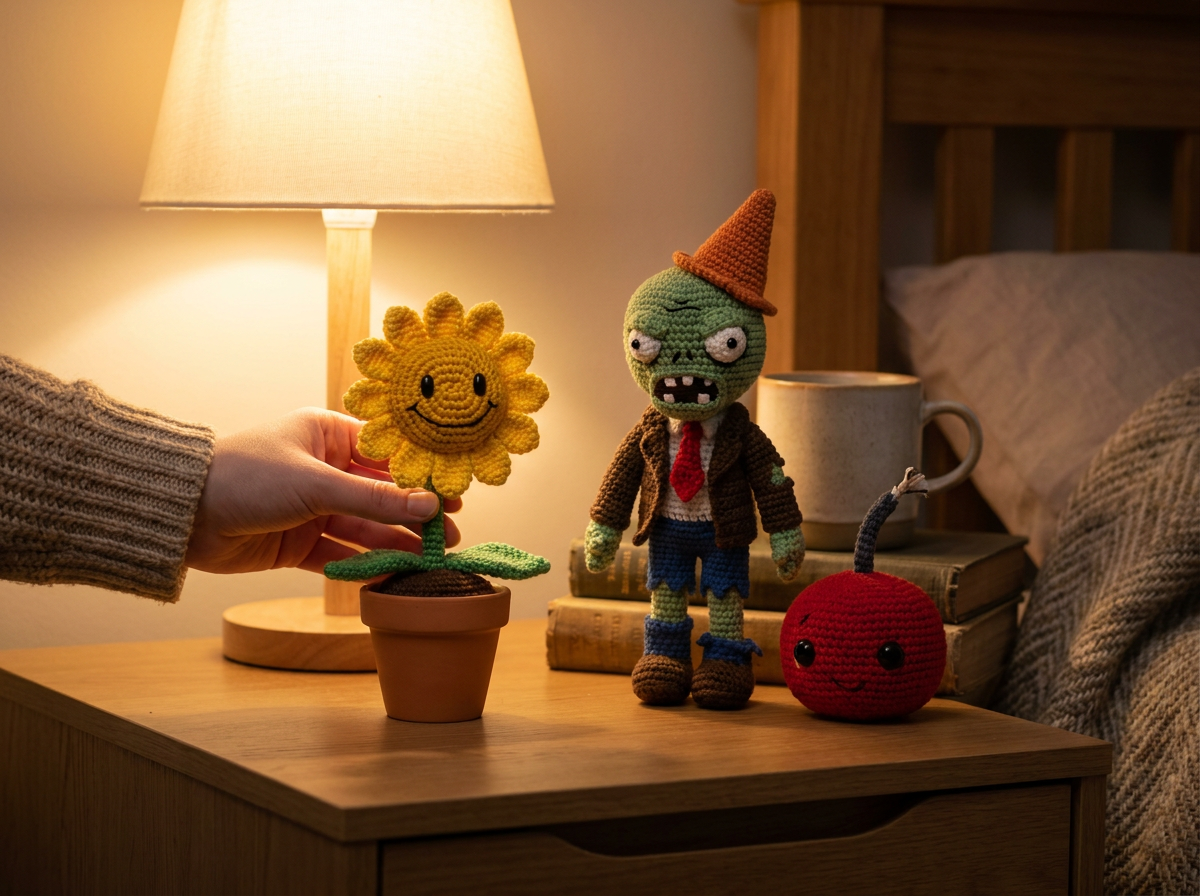 Handmade Crochet Battle Plants Potted Series