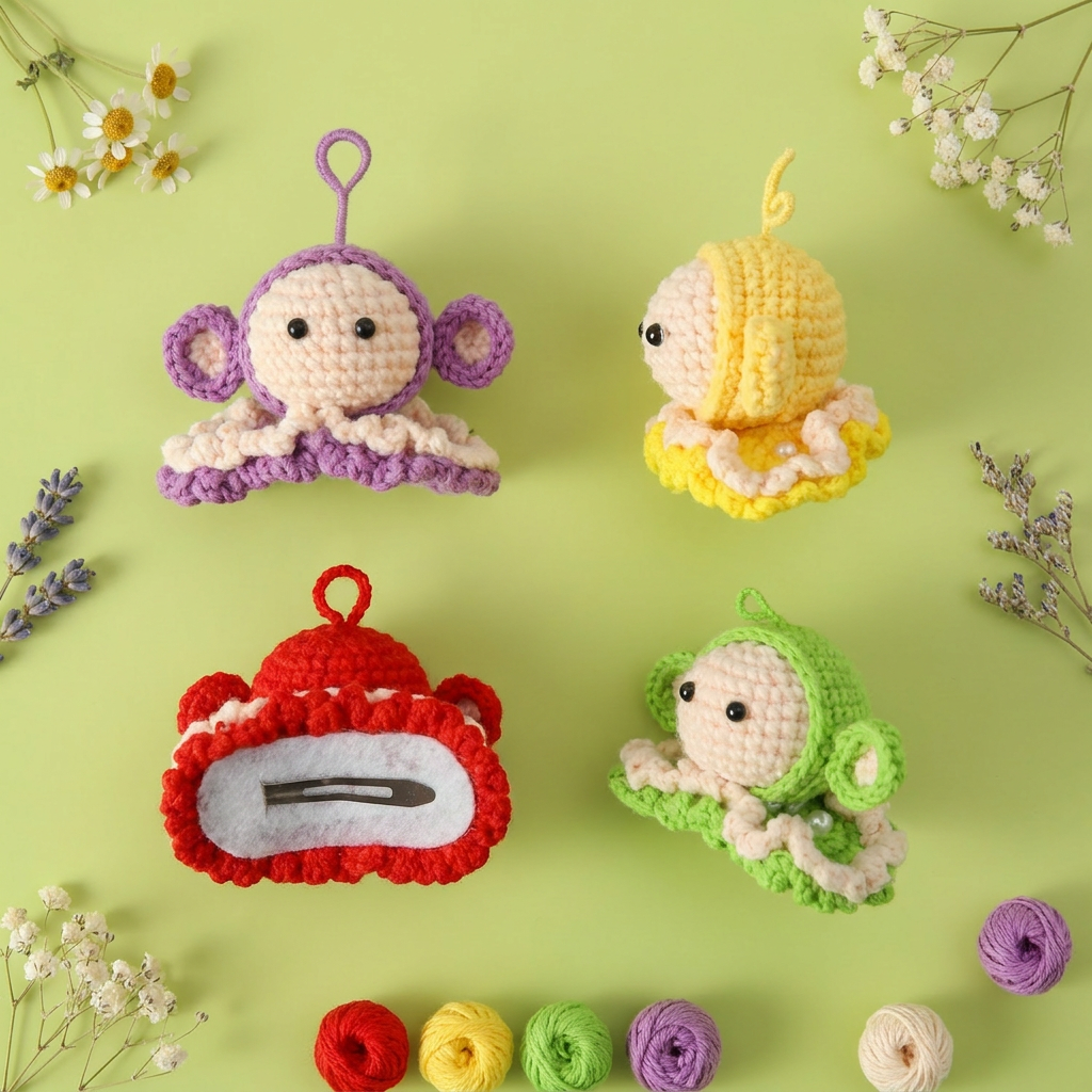 Little Antenna Baby Crochet Hair Clip
