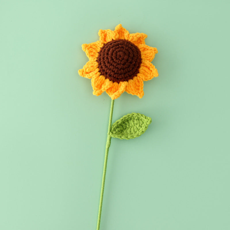 Handmade Crochet Sunflower Stems