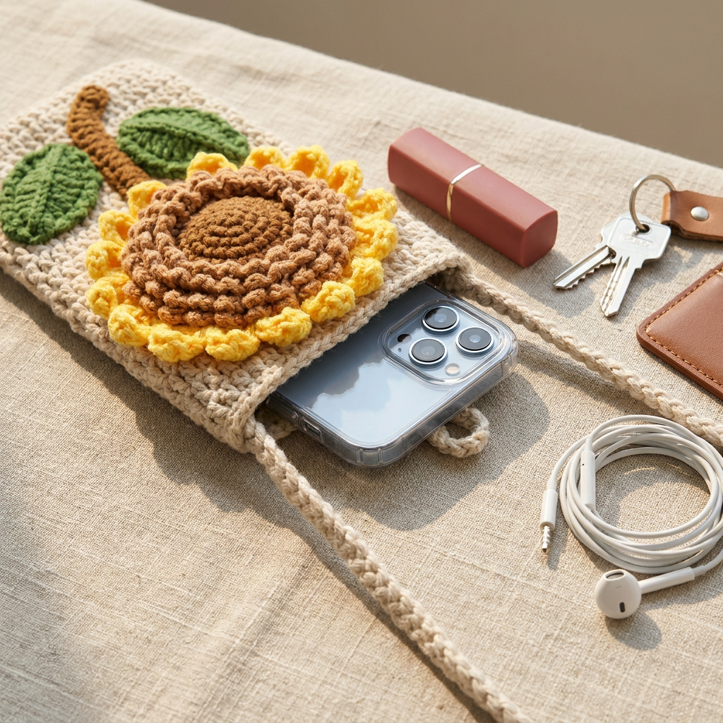 Handmade Crochet Whimsy Phone Bag