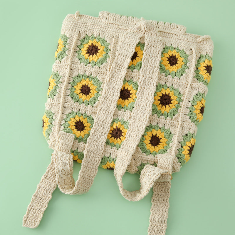 Crochet Sunflower Backpack
