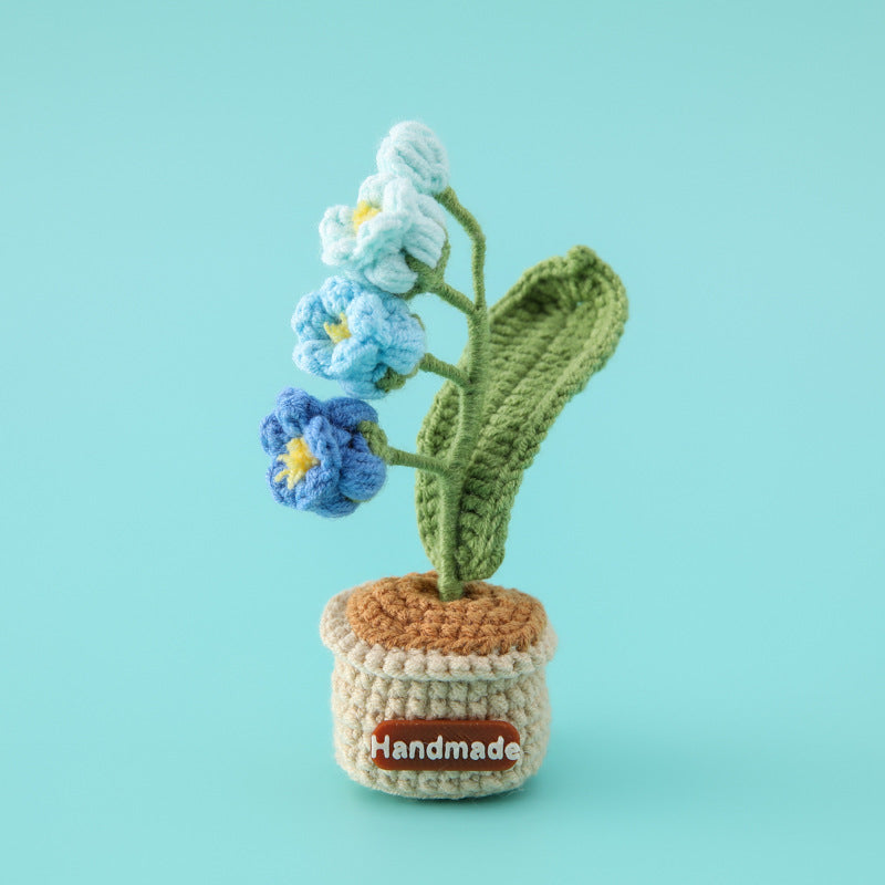 Handmade Crochet Flower Pot Fridge Magnet