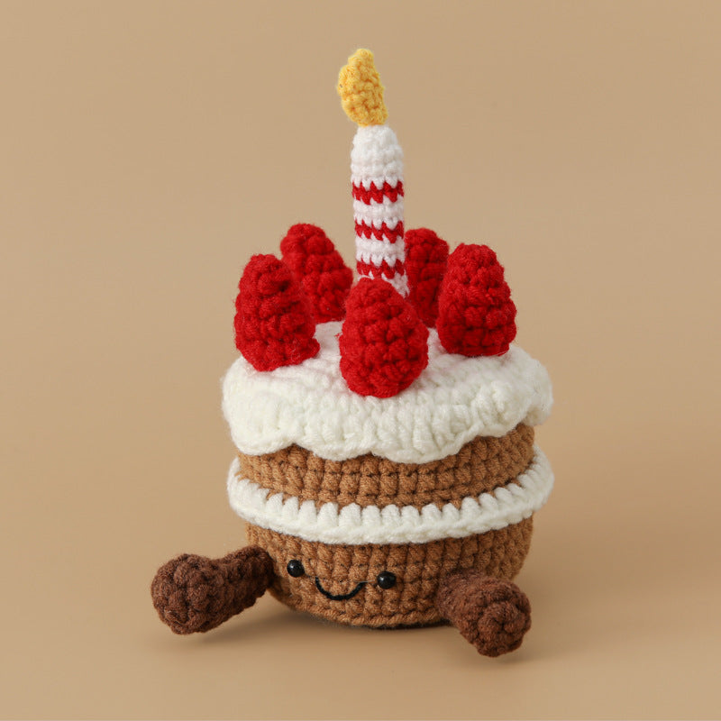 Handmade Crochet Birthday Cake Decoration