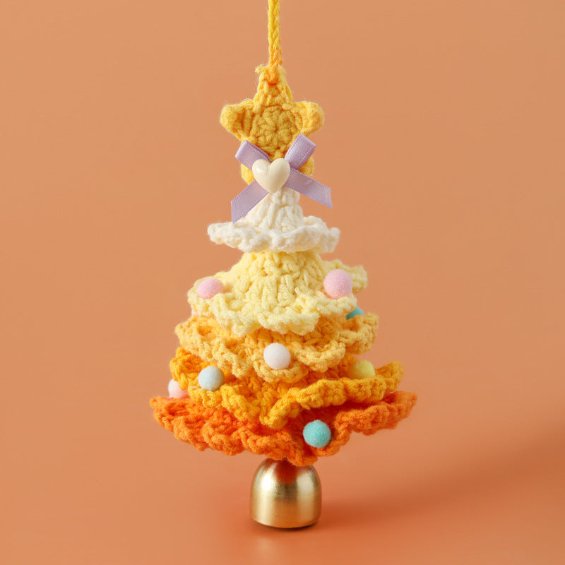 Crochet Christmas Tree Car/Bag Hanging Ornament